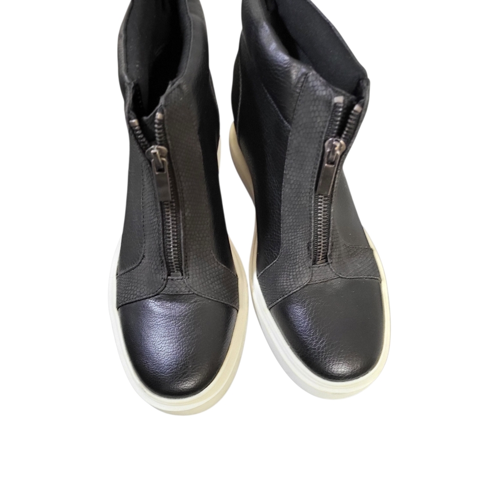 Mix No. 6 Black and White Zipper Sneakers